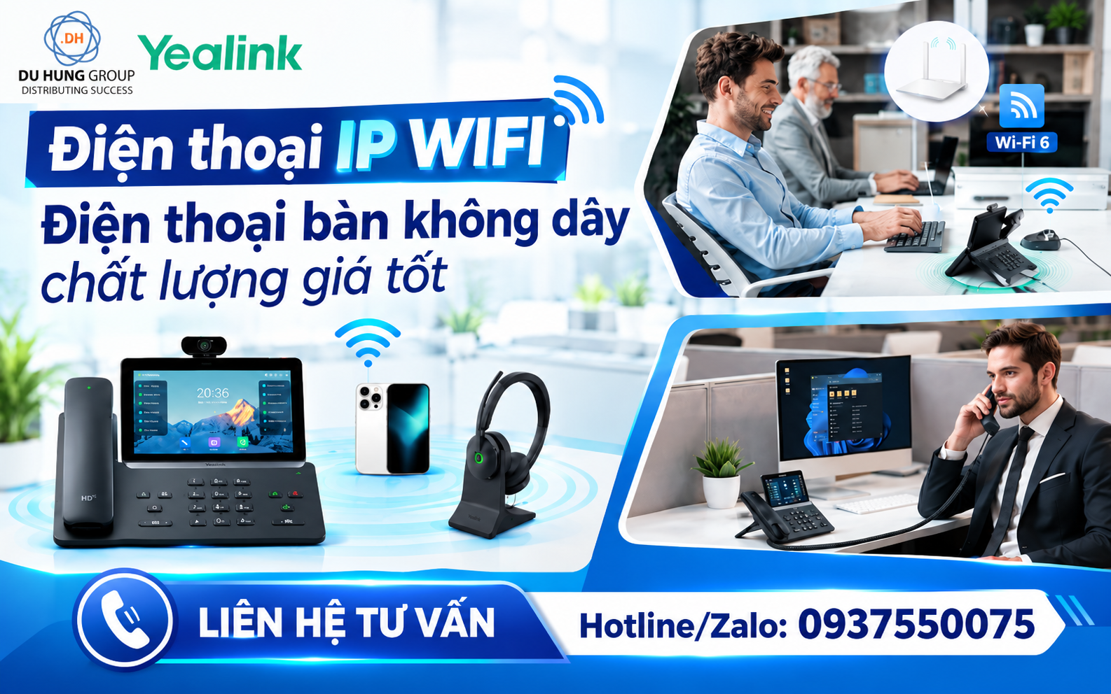 Điện thoại IP WIFI - Điện thoại bàn không dây chất lượng giá tốt