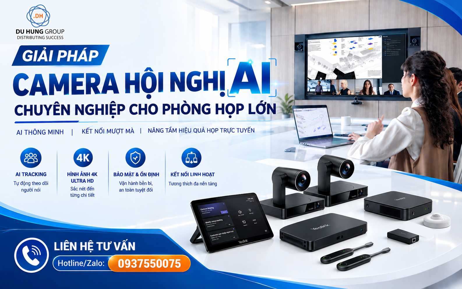 Giải Pháp Camera Hội Nghị AI Chuyên Nghiệp Cho Phòng Họp Lớn (1)