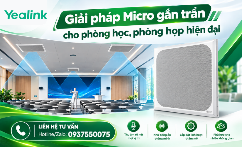 Giải pháp Micro gắn trần cho phòng học, phòng họp hiện đại (1)