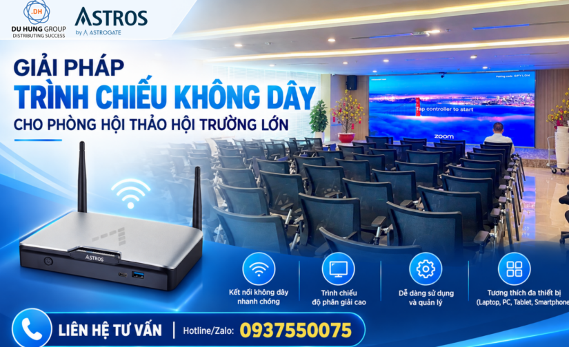 Giải pháp trình chiếu không dây cho phòng hội thảo hội trường lớn
