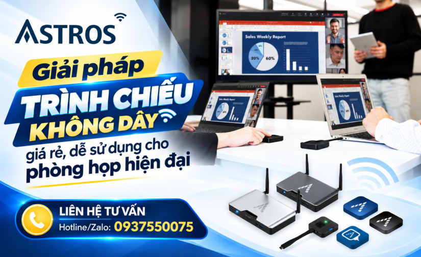 Giải pháp trình chiếu không dây giá rẻ, dễ sử dụng cho phòng họp hiện đại
