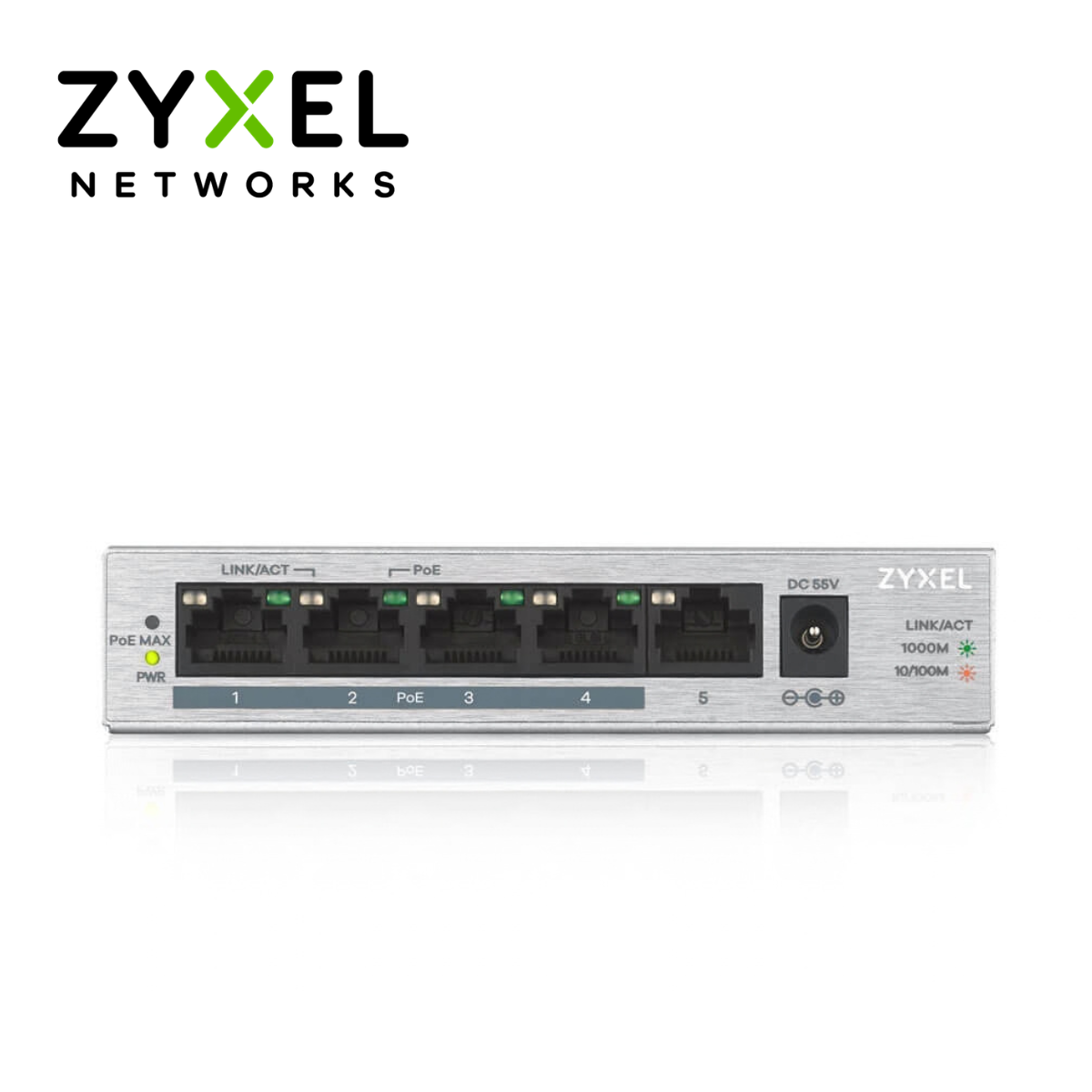 Zyxel GS1005HP Switch 5 Cổng PoE Gigabit Unmanaged