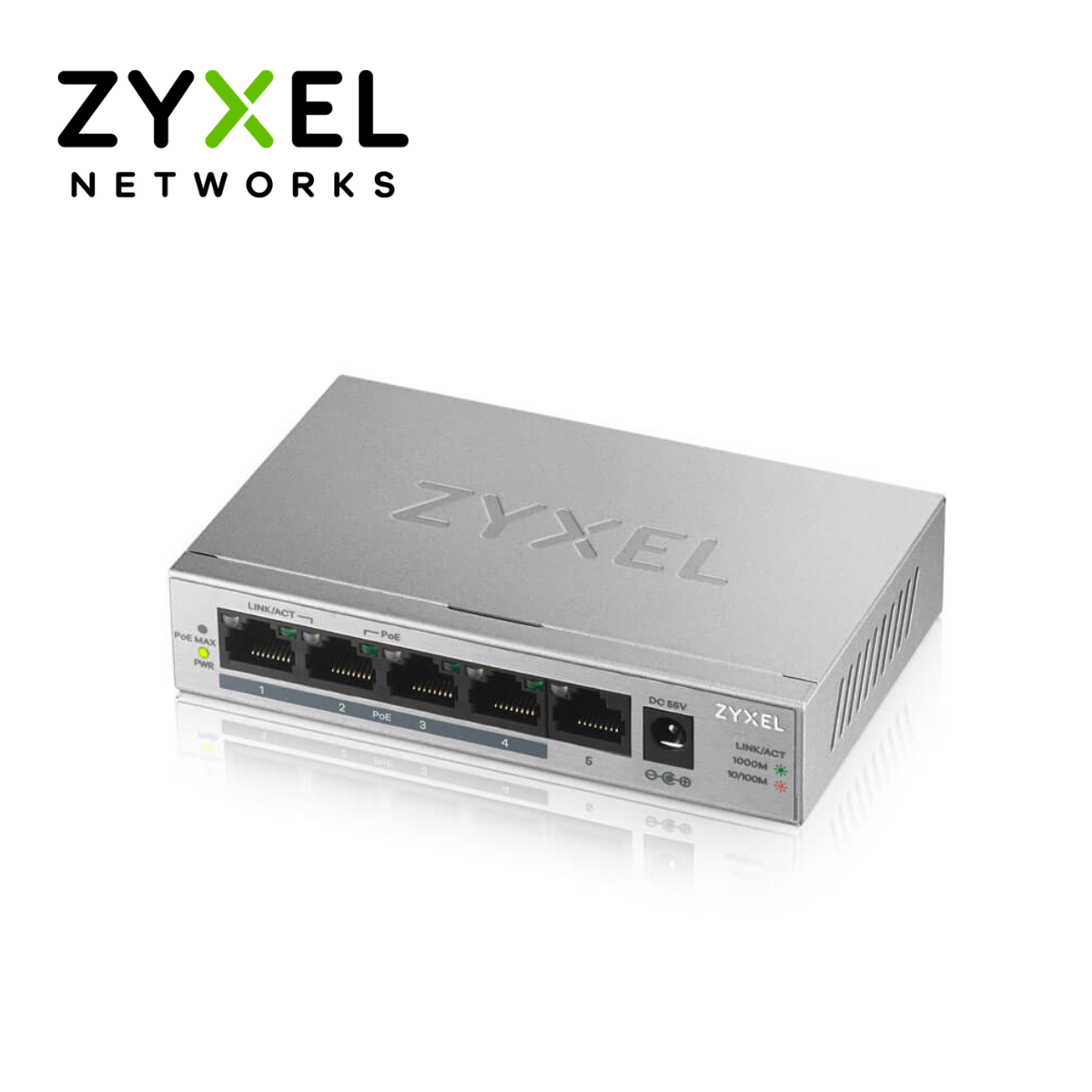 Zyxel GS1005HP Switch 5 Cổng PoE Gigabit Unmanaged