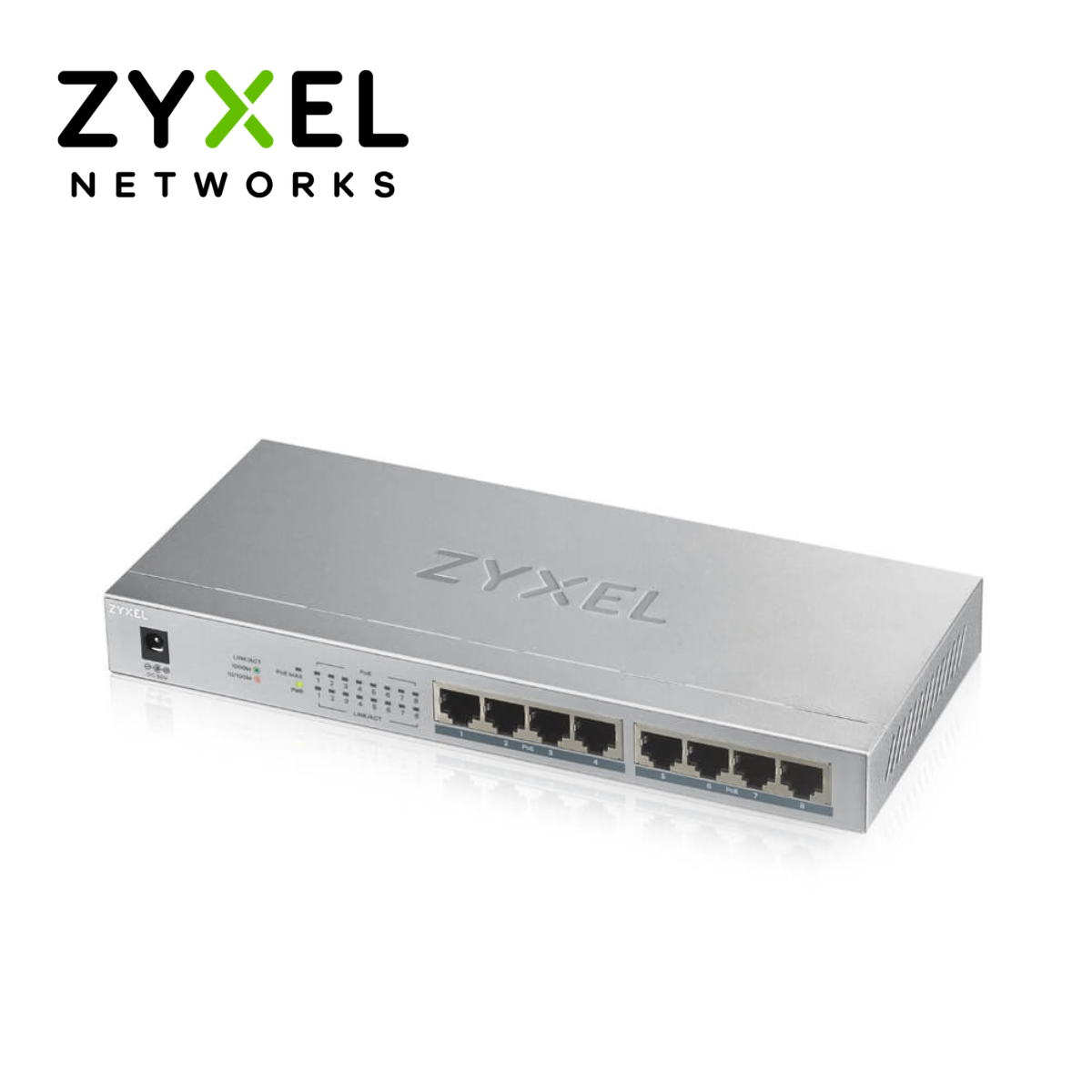 Zyxel Switch GS1008HP 8 Cổng PoE Gigabit Unmanaged