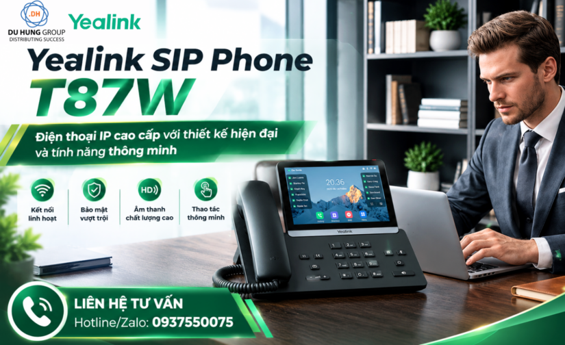 Yealink SIP Phone T87W – Điện thoại IP cao cấp với thiết kế hiện đại và tính năng thông minh