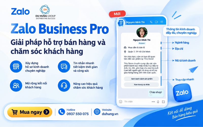 Khám phá Zalo Business Pro – Giải pháp bán hàng và chăm sóc khách hàng