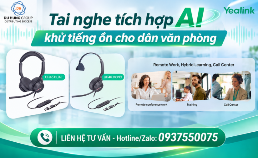 Tai nghe tích hợp AI khử tiếng ồn cho dân văn phòng