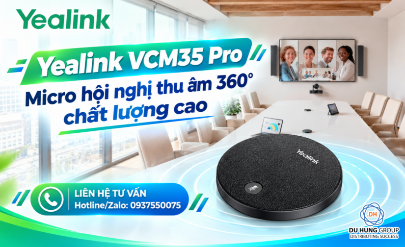 Yealink VCM35 Pro – Micro hội nghị thu âm 360° chất lượng cao