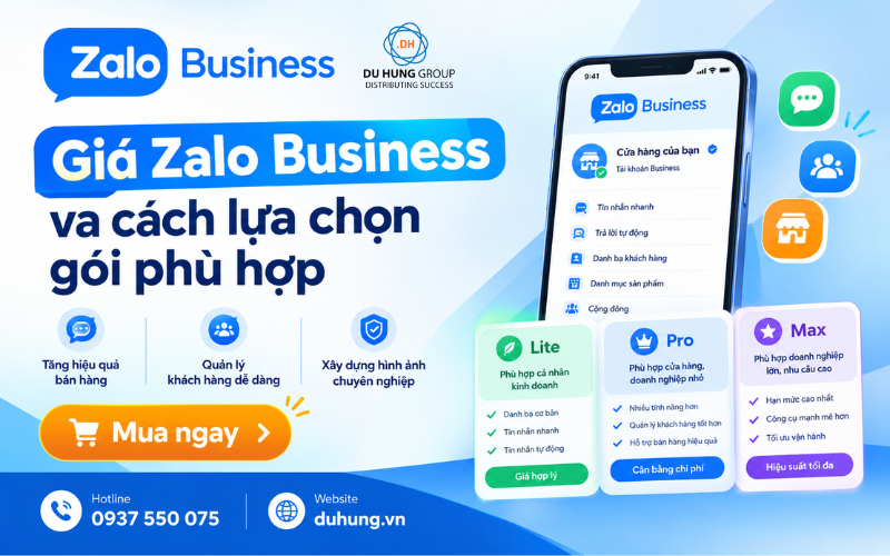 Khám phá bảng giá Zalo Business dành cho cá nhân và doanh nghiệp