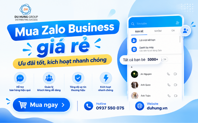 Mua Zalo Business giá tốt – Ưu đãi hấp dẫn, kích hoạt nhanh